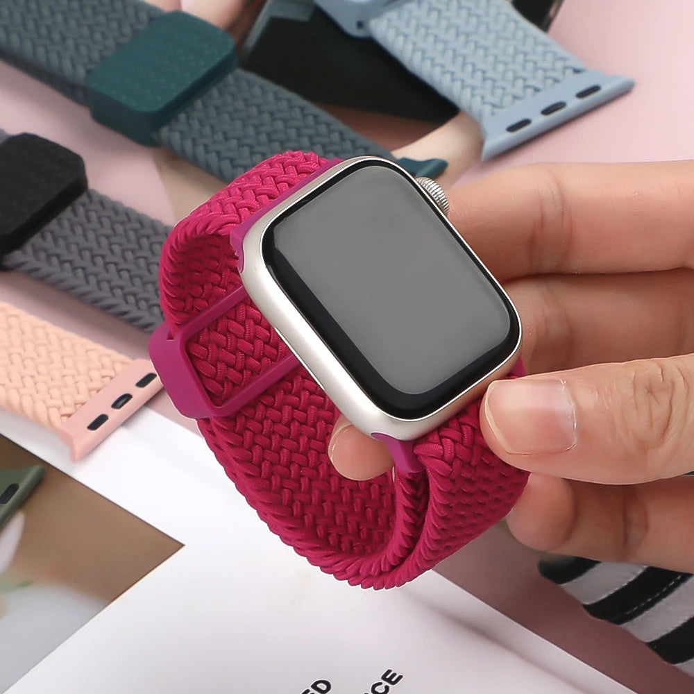 Braided Straps For Apple Watch Band 40mm 44mm 45mm 41mm 42mm 46mm 4…