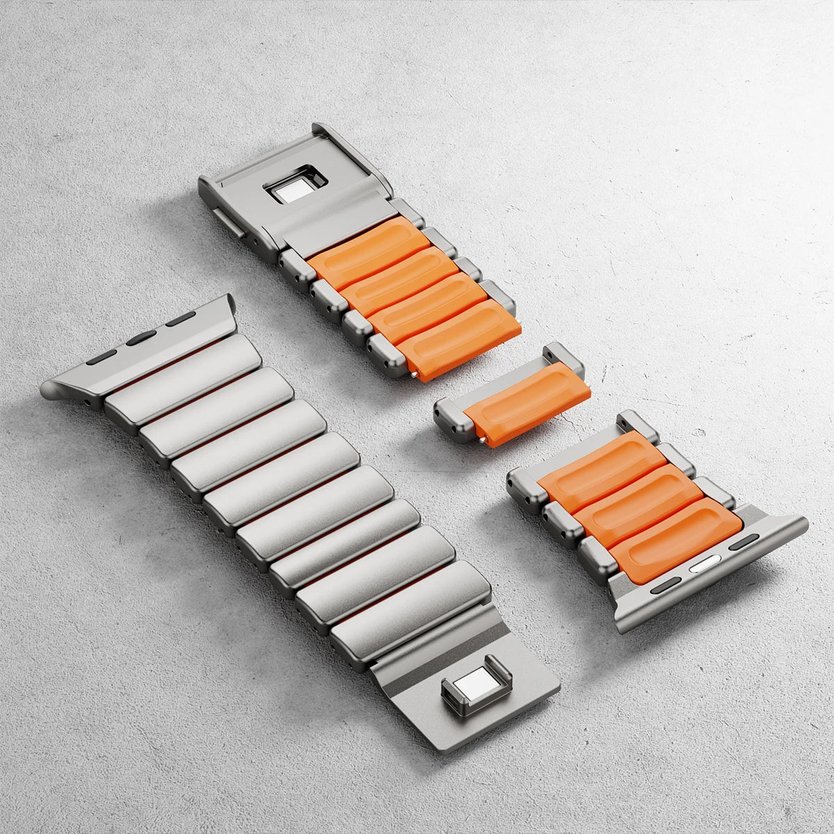 Titanium Magnetic Silicone Apple Watch Band