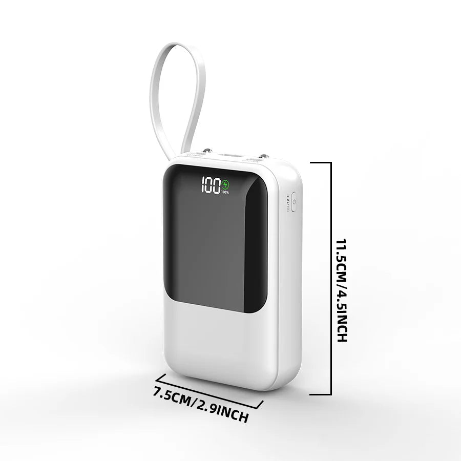 10000mAh Portable Power Bank - Slim Fast Charging External Battery