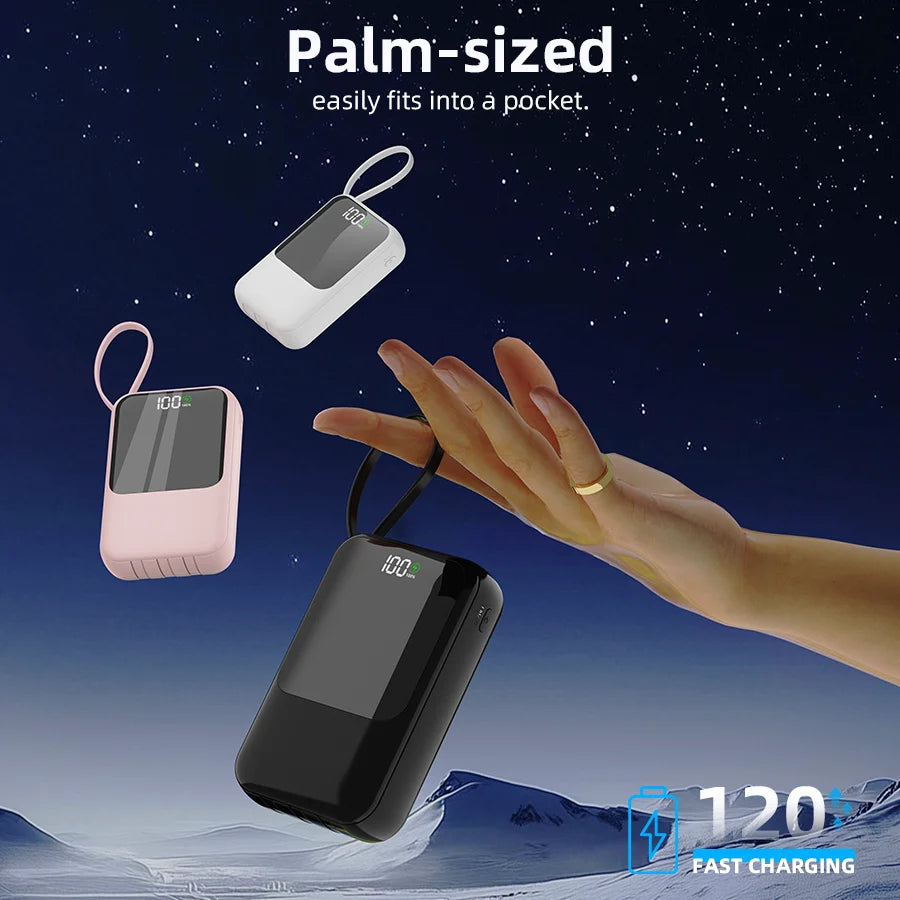 10000mAh Portable Power Bank - Slim Fast Charging External Battery