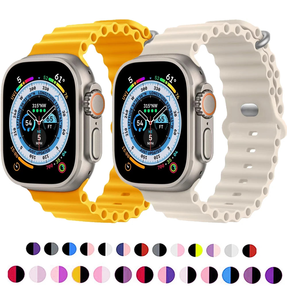 Ocean Silicone Apple Watch Band