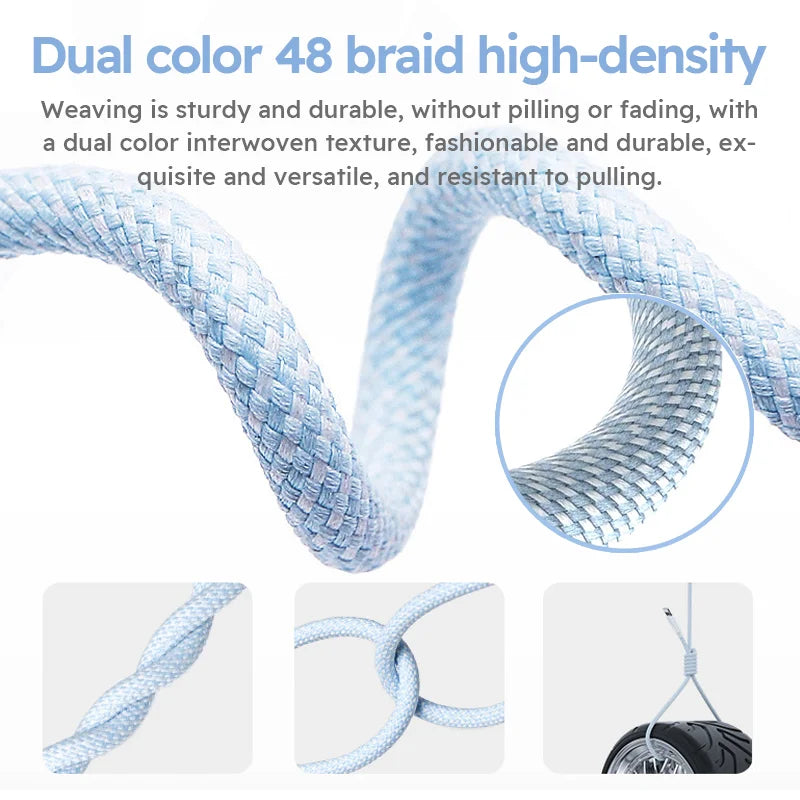 3-Pack 6ft Braided USB-C Fast Charge Cables