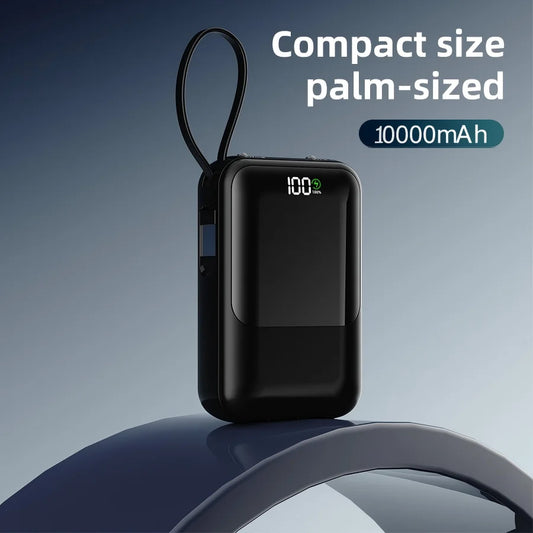 10000mAh Portable Power Bank - Slim Fast Charging External Battery