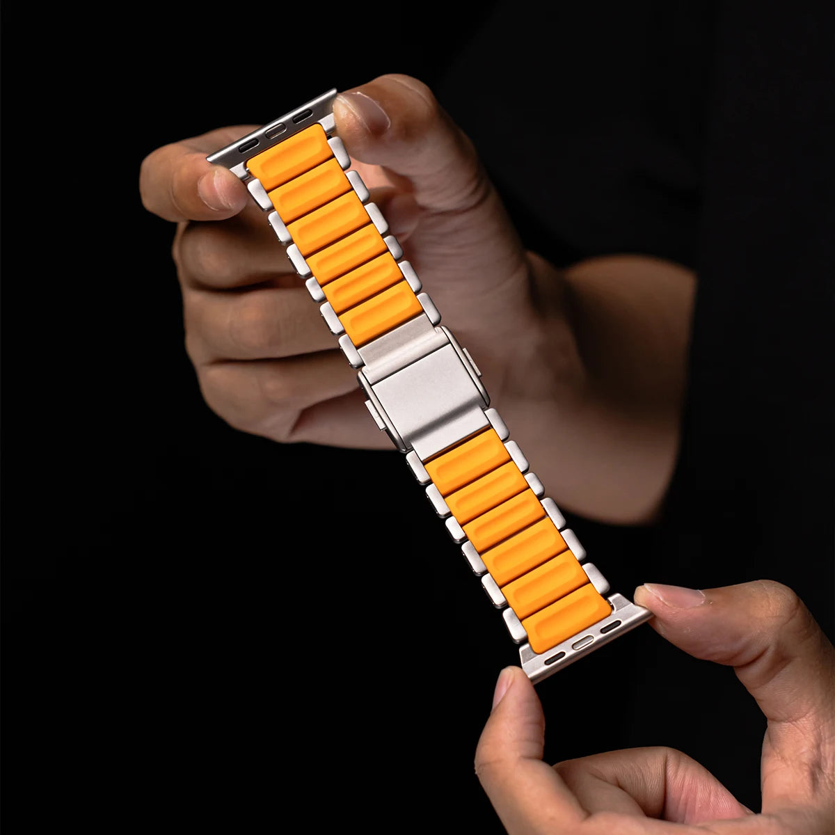 Titanium Magnetic Silicone Apple Watch Band