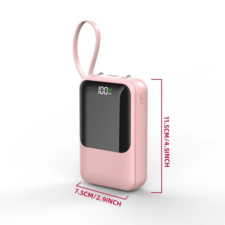 10000mAh Portable Power Bank - Slim Fast Charging External Battery