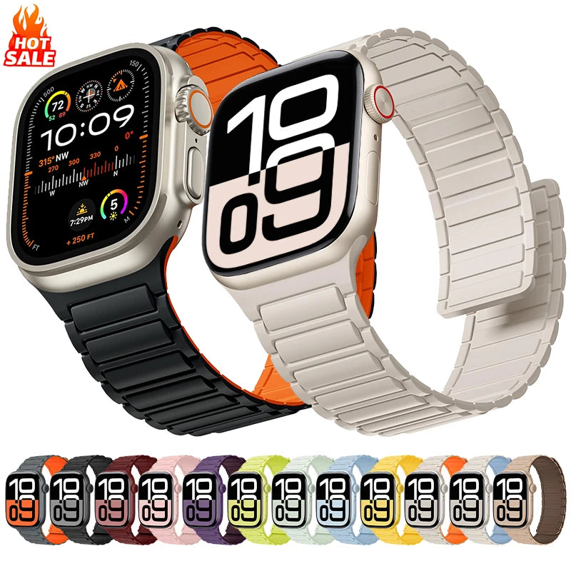 Magnetic Silicone Apple Watch Band